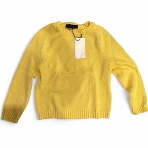 Zara Women's Vibrant Yellow Crew Neck Sweater